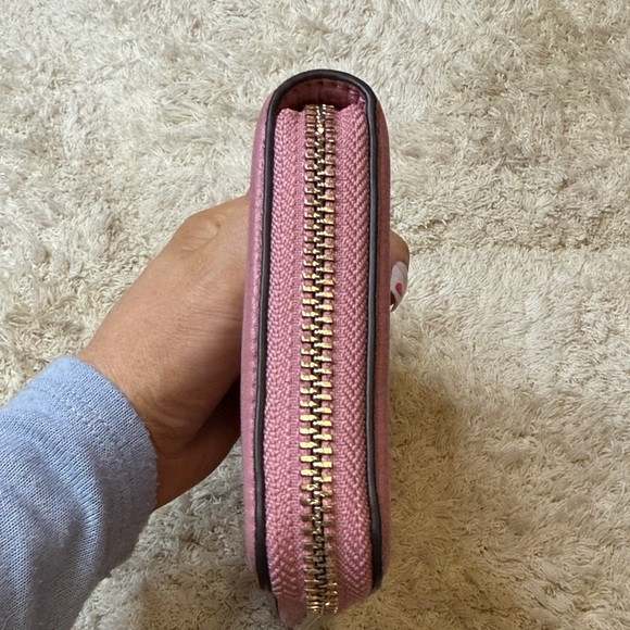 Tory Burch Mauve Thea Multi-Gusset Zip Continental Leather Wallet - Picture 4 of 10